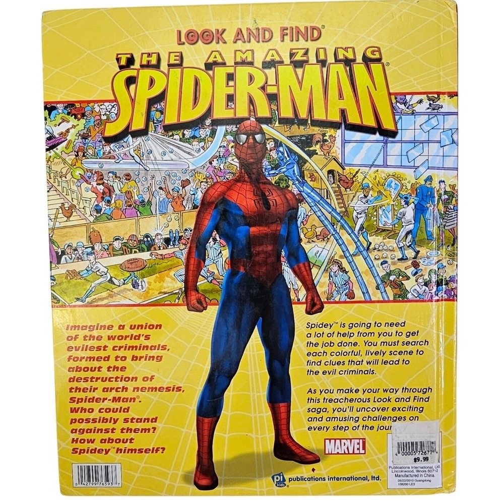 Marvel Look and Find The Amazing Spider-Man Hardcover Kids Activity Book 2006 - Picture 2 of 7